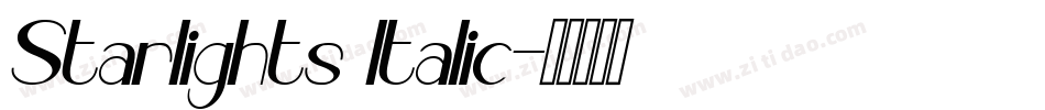 Starlights Italic字体转换